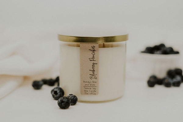 Blueberry Pancakes Three Wick Soy Candle