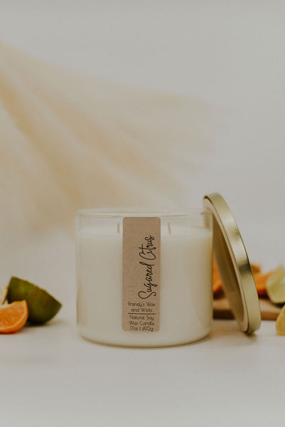 Sugared Citrus Three Wick Soy Candle