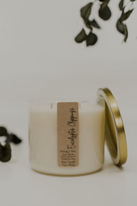 Eucalyptus Clippings Three Wick Soy Candle