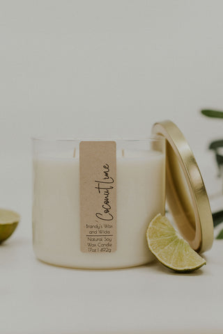 Coconut Lime Three Wick Soy Candle