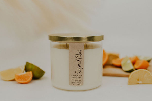 Sugared Citrus Three Wick Soy Candle